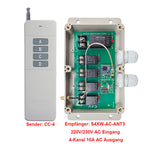 4-Kanal 5km 230V Funkfernschalter Set-AC Bewässerung & Ventilsteuerung