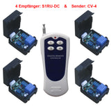 4-Kanal 500m 10A 433MHz Micro Funkschalter - 4 Empfänger & 1 Sender