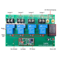 4-Kanal AC 220V/230V Wasserpumpe Fernbedienung Schalter 5000 Meter 30A Hochleistung Ventilsteuerung (Modell 0020673)