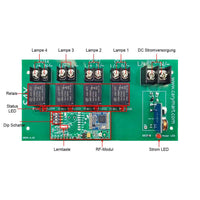 4-Kanal Universal Fernschalter mit 5000m Reichweite DC 12V 24V für DC-Geräte Steuerung (Modell 0020224)