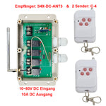 4 Kanäle Lichtschalter mit Fernbedienung 10~80V DC Eingang für DC Geräte