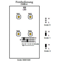 4 Knöpfe 50 Meter Fernbedienung / Funksender Wasserdicht (Modell 0021095)