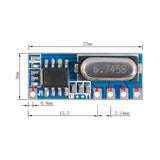 433.92MHz/315MHz Superheterodyn Empfängermodul ohne Decoder (Modell 0020278)