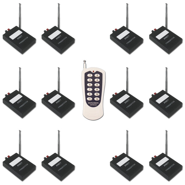500M Feuerwerk Funkfernzünder - Eins 12-Kanal Sender & Zwölf Empfänger