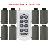 500M Funkfernschalter Set mit Acht Vibrationsalarm & Eins 8-Tasten Sender