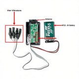 500M Reichweite Funk Vibrationsalarm mit 4-Tasten Fernbedienung (Modell 0020162)