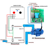 5km Automatische Wasserpumpe Funkschalter Set zwei Potentialfreier Kontakt Ausgelöst (Modell 0020520)
