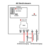 5km Funksender und Empfänger 230V AC Eingang 30A Potentialfreier Ausgang (Modell 0020704)