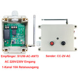 5km RC Fernsteuerung mit Empfänger AC 230V - Wechselstrom Auslösung