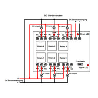6 Kanäle 1000m Funkschalter mit DC Eingang 30A Potentialfreier Ausgang (Modell 0020070)