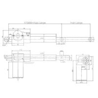 6000N Elektrischer Linearantrieb Industrie mit Linearaktor Fernbedienung (Modell 0043080)