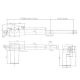6000N Elektrischer Linearantrieb Industrie mit Linearaktor Fernbedienung (Modell 0043080)