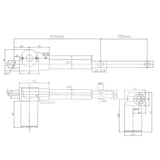 6000N Linearantrieb 700mm Hub Elektrischer Linearaktuator für Industrie (Modell 0041520)
