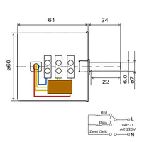 60MM AC 14W Permanentmagnet Synchronmotor (Modell 0042001)