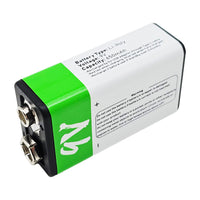 6F22 Typ 9V 650mAh Wiederaufladbare Lithiumbatterie USB-Direktladung (Modell 0010201)
