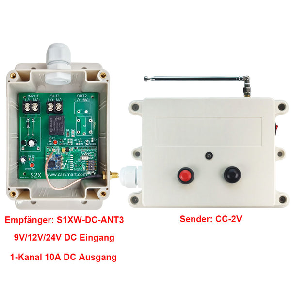 6V/9V/12V/24V DC Eingang 5km Fernschalter Ausgelöst durch DC Spannung