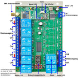 8-Kanal 5000 Meter DC 9~28V Funk Empfänger mit 10A Relaisausgang (Modell 0020054)