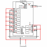 8-Kanal 5000 Meter DC 9~28V Funk Empfänger mit 10A Relaisausgang (Modell 0020054)