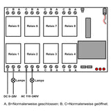 8-Kanal WLAN Funkschalter mit 10A Relaisausgang Steuerung für Android oder iOS (Modell 0022001)