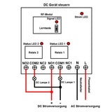 8 Kanäle Relaisauagang Funkfernschalter - Eins 8-Tasten Sender & Vier Empfänger (Modell 0020538)