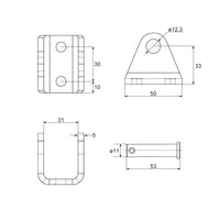 8000N 50MM-600MM Elektrischer Linearantrieb mit Linearaktor Fernbedienung (Modell 0043081)
