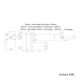 8000N 50MM-600MM Elektrischer Linearantrieb mit Linearaktor Fernbedienung (Modell 0043081)