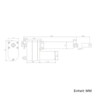 8000N Industrieller Hochleistungs Linearantrieb 400mm Hub Elektrischer Linearaktuator (Modell 0041544)