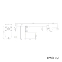 8000N Industrieller Hochleistungs Linearantrieb 450mm Hub Elektrischer Linearaktuator (Modell 0041555)