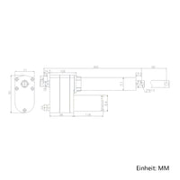 8000N Industrieller Hochleistungs Linearantrieb 50mm Hub Elektrischer Linearaktuator (Modell 0041551)