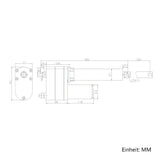 8000N Industrieller Hochleistungs Linearantrieb 600mm Hub Elektrischer Linearaktuator (Modell 0041546)