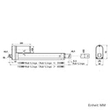 2000N Elektrischer Linearantrieb mit Fernbedienung | Kompakter Linearaktor (Modell 0043083)