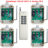 AC 230V Ausgang Funkschalter mit Eins 8-Kanal Sender & Vier Empfänger (Modell 0020729)