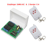 AC 230V Fernsteuerung Schalter mit Memoryfunktion - 4-Kanal 10A Relaisausgang