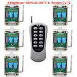 12-Kanal Sender & 6 Empfänger Fernsteuerungsset - AC 30A Potentialfrei
