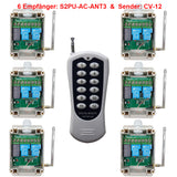 12-Kanal Sender & 6 Empfänger Fernsteuerungsset - AC 30A Potentialfrei