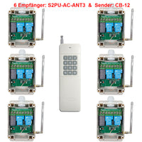AC 30A Potentialfreier Ausgang Fernsteuerungsset mit 12-Kanal Sender & Sechs Empfänger (Modell 0020749)