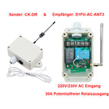 AC 30A Relaisausgang Funkschalter aktiviert durch Trockenkontakt