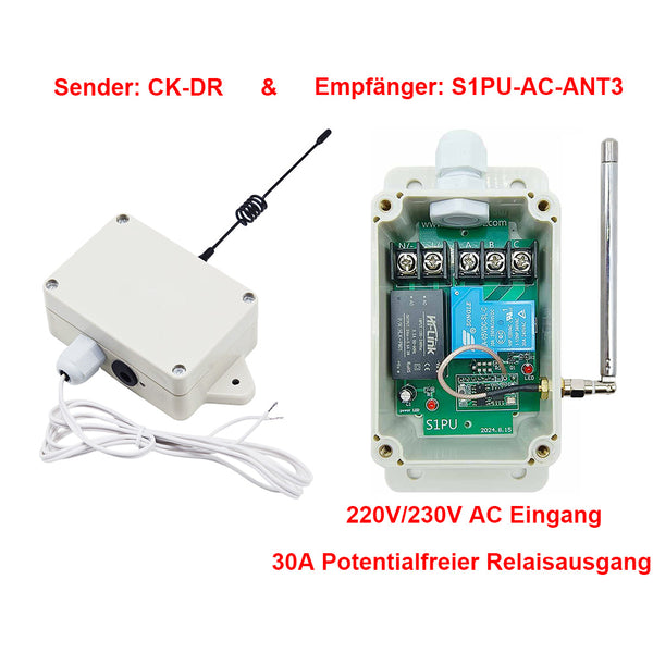 AC 30A Relaisausgang Funkschalter aktiviert durch Trockenkontakt