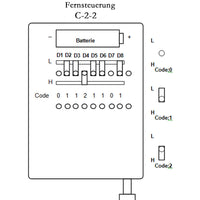 Auf-Ab 2-Knopf 100m Mini Fernbedienung / Sender mit Abdeckung (Modell 0021005)