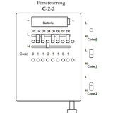 Auf-Ab 2-Knopf 100m Mini Fernbedienung / Sender mit Abdeckung (Modell 0021005)