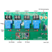 DC 10~80V 5000m Fernbedienungsschalter - 4-Kanal 30A DC Ausgang (Modell 0020671)