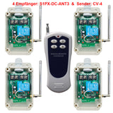 DC 10~80V Eingang Funkschalter Set - 4 Kanäle Sender & Vier Empfänger