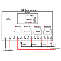 DC 10~80V Fernbedienung Schalter 5000m Hohe Reichweite 4-Kanal Relais Potentialfreier Ausgang (Modell 0020110)