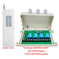 DC 10~80V Fernbedienung Schalter 5km Hohe Reichweite 4-Kanal Relaisausgang