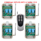 DC 10~80V Potentialfreier Schalter mit 8-Kanal Sender & Vier Empfänger