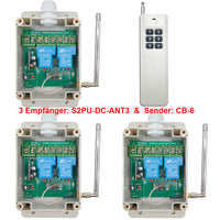 DC 12V 24V Fernbedienungsschalter mit Eine Sender & Drei Empfänger (Modell 0020743)