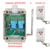 DC 12V 24V hohe Leistung 2-Kanal Funkschalter mit Potentialfreier Relaiskontakt (Modell 0020336)