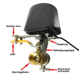 DC 12V Elektrischer Kugelhahnschalter für Gas Luft Wasser Flüssigkeit (Modell 0040023)