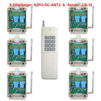DC 30A Potentialfreier Ausgang Fernsteuerung Set mit 12-Kanal Sender & Sechs Empfänger (Modell 0020745)