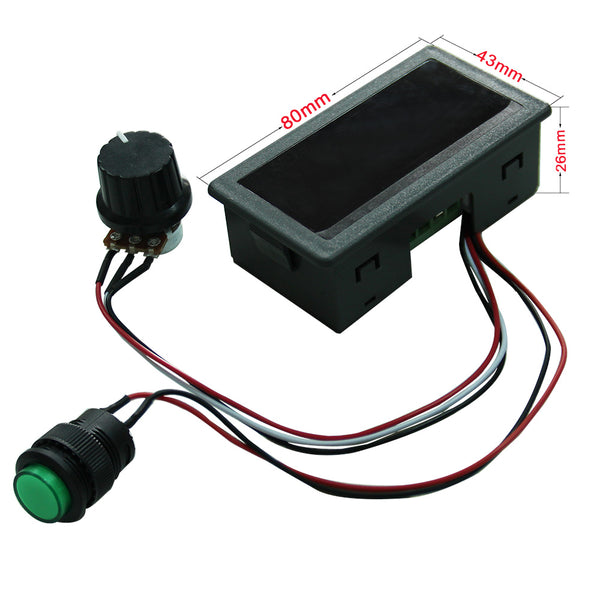 DC 6~30V Motor Drehzahlregler Drehzahl Schalter mit Digitale Anzeige